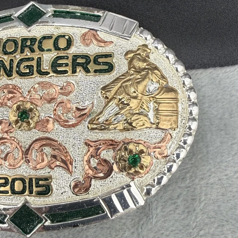 Vintage Dale Chavez Belt Buckle Silver Norco Rangers Leadline 2015 Trophy